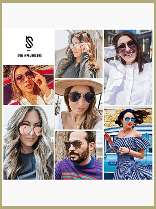 Metal Frame Aviator Sunglasses with UV400 Protection main image 4